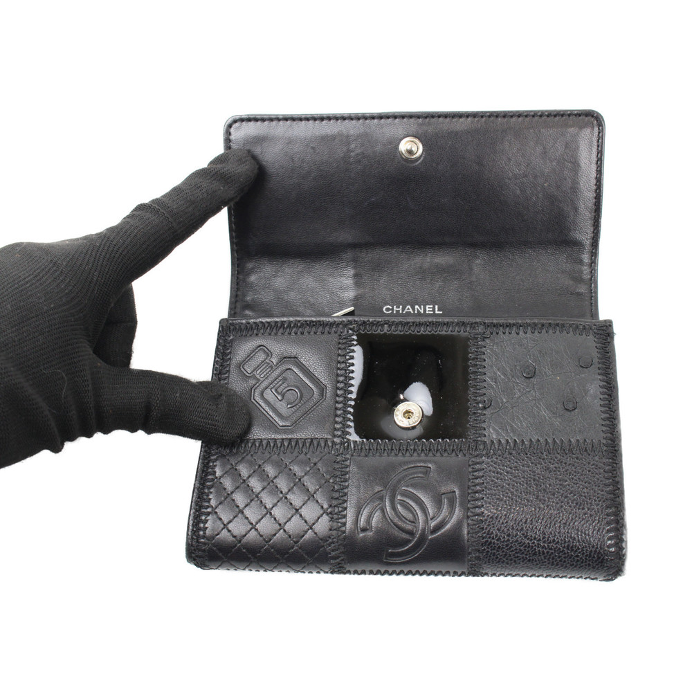 Chanel Patchwork Coco Compact Wallet Black Bifold… - image 7